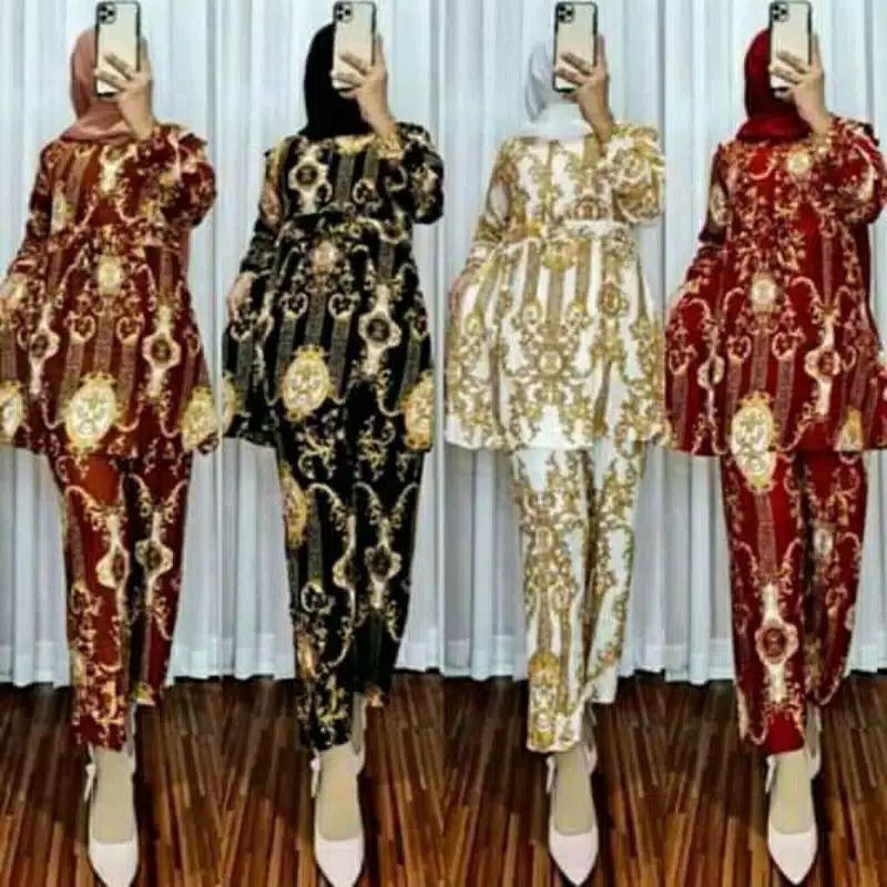 Setcel sultan / setelan celana motif sultan / hyget premium