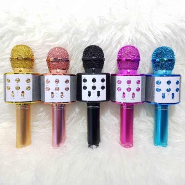 Mic Bluetooth Wster Smule Wireless Karaoke Portable WS 858