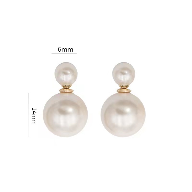 Versi Korea Sederhana Serbaguna Anting Mutiara Elegan Fashion Wanita Anting Aksesoris-Pearl Earrings