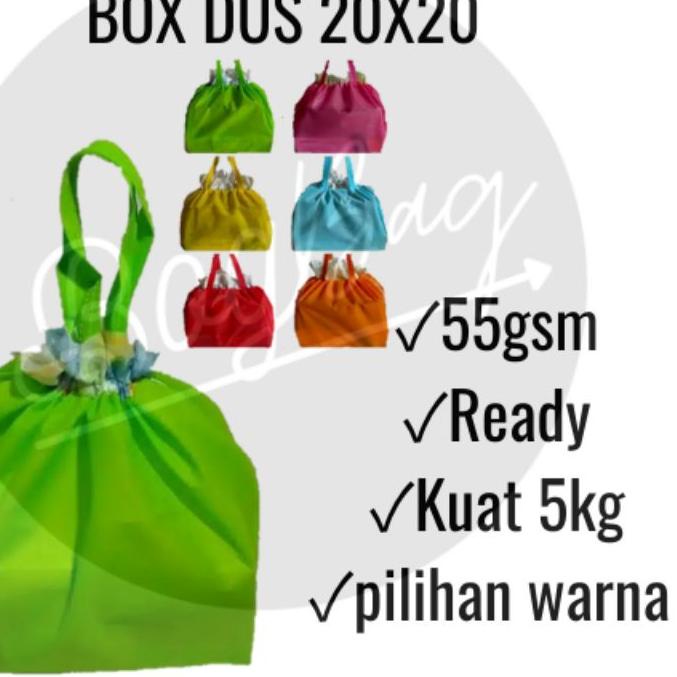 SPUNBOND DUS KOTAK NASI/BESEK/KOTAKBENTO TAS SERUT 20x20
