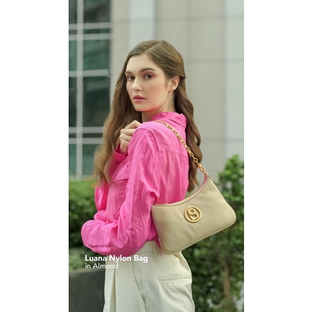 Luana Nylon Bag Almond (Button Scraves)