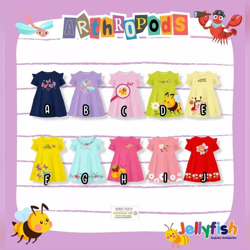 READY dress athropods jellyfish/rok anak perempuan lucu branded murah/jellyfish arthropods