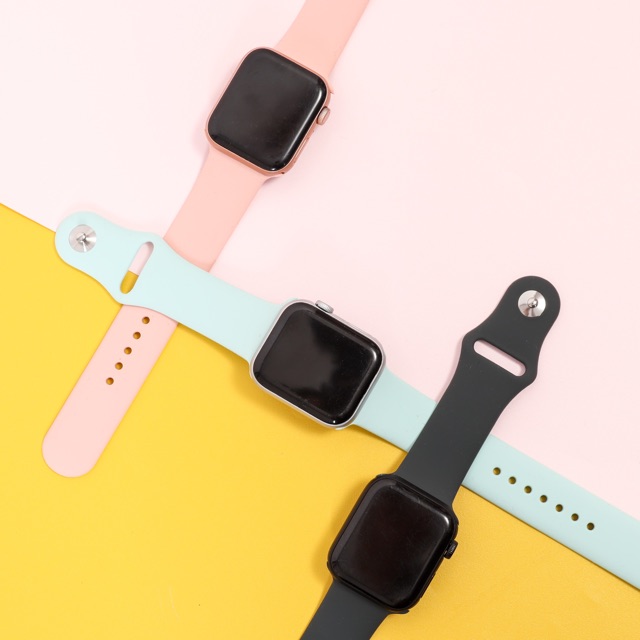 Strap for Apple Watch 38mm 40mm 42mm 44mm+ Rubber Sport Band Strap Tali