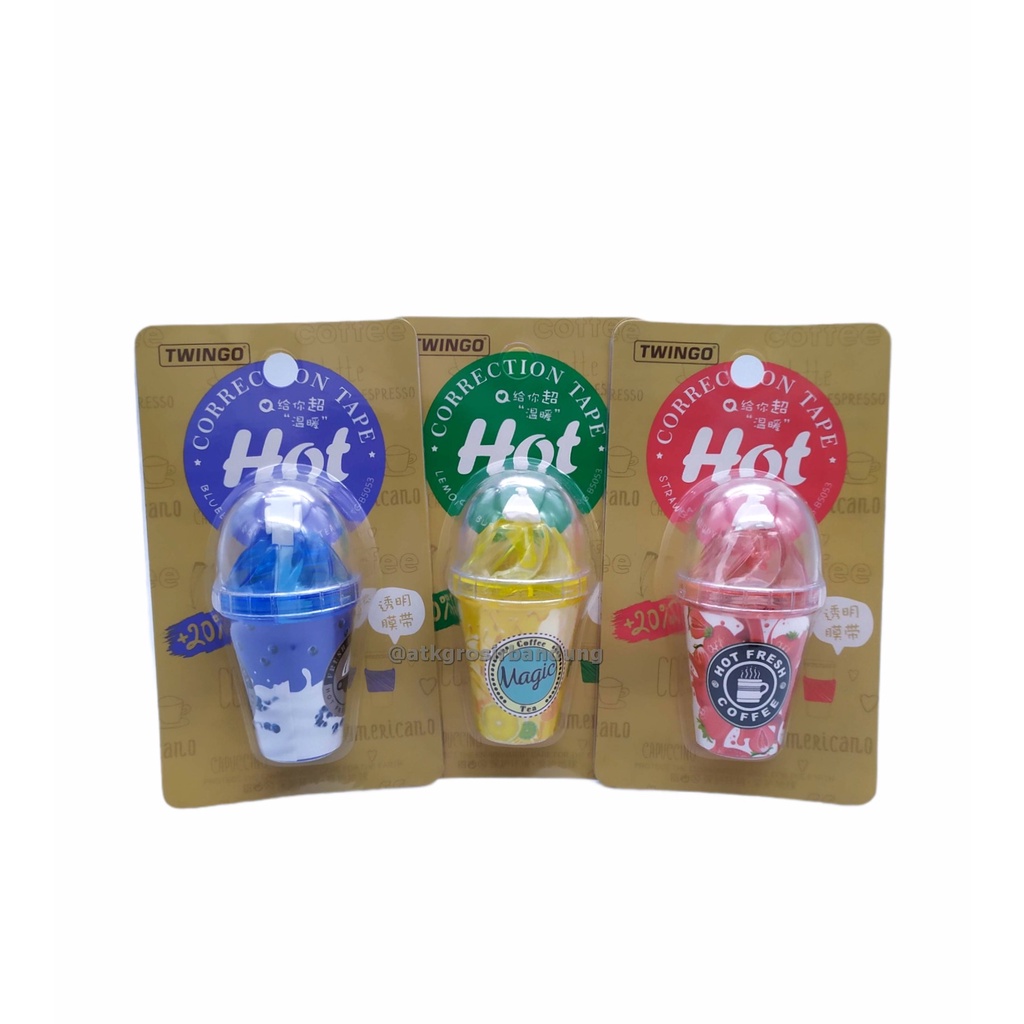 

Correction Tape / Tip-ex kertas Impor Motif HOT COFFE #B5053 - Satuan