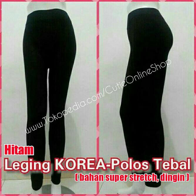 AKBZ CELANA LEGING KOREA POLOS - HITAM (BAHAN TEBAL) FIMQ
