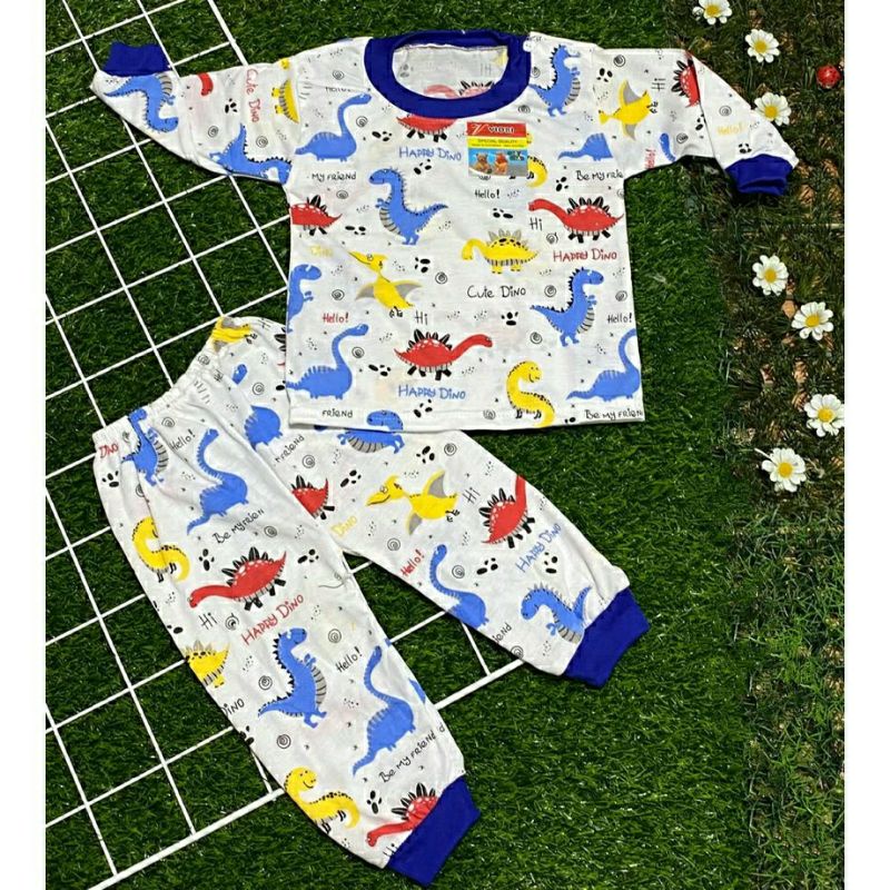 BAJU Bayi - SETELAN BAJU BAYI - SET BAJU DINO KANCING