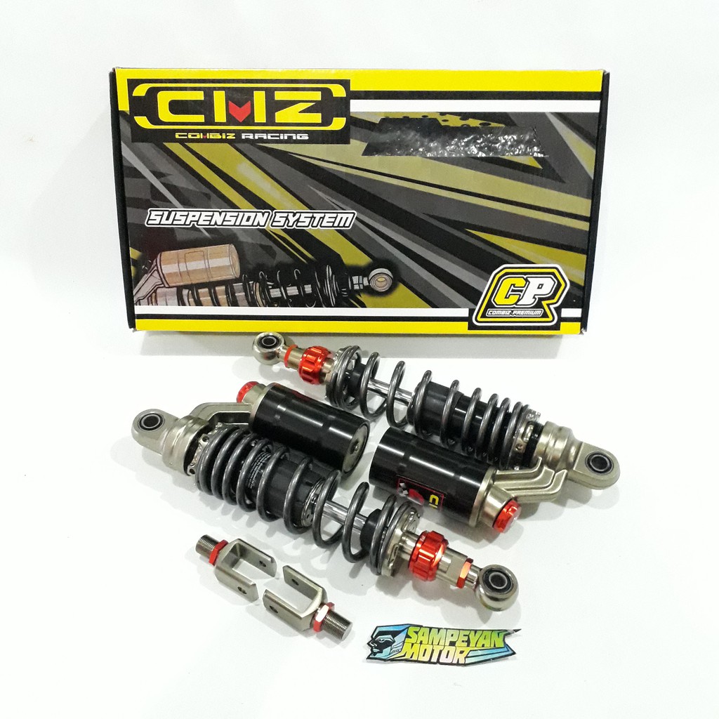Shock Sok Skok Belakang CMZ 280 320 340 Mm Merah & Grey