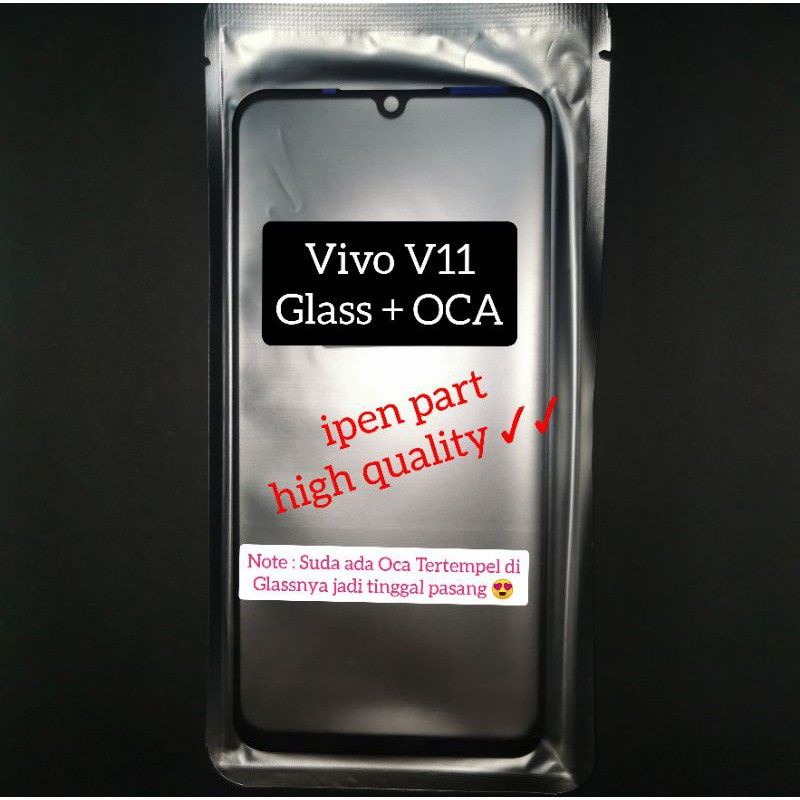 KACA DEPAN KACA LCD + LEM OCA VIVO V11 GLASS TOUCHSCREEN