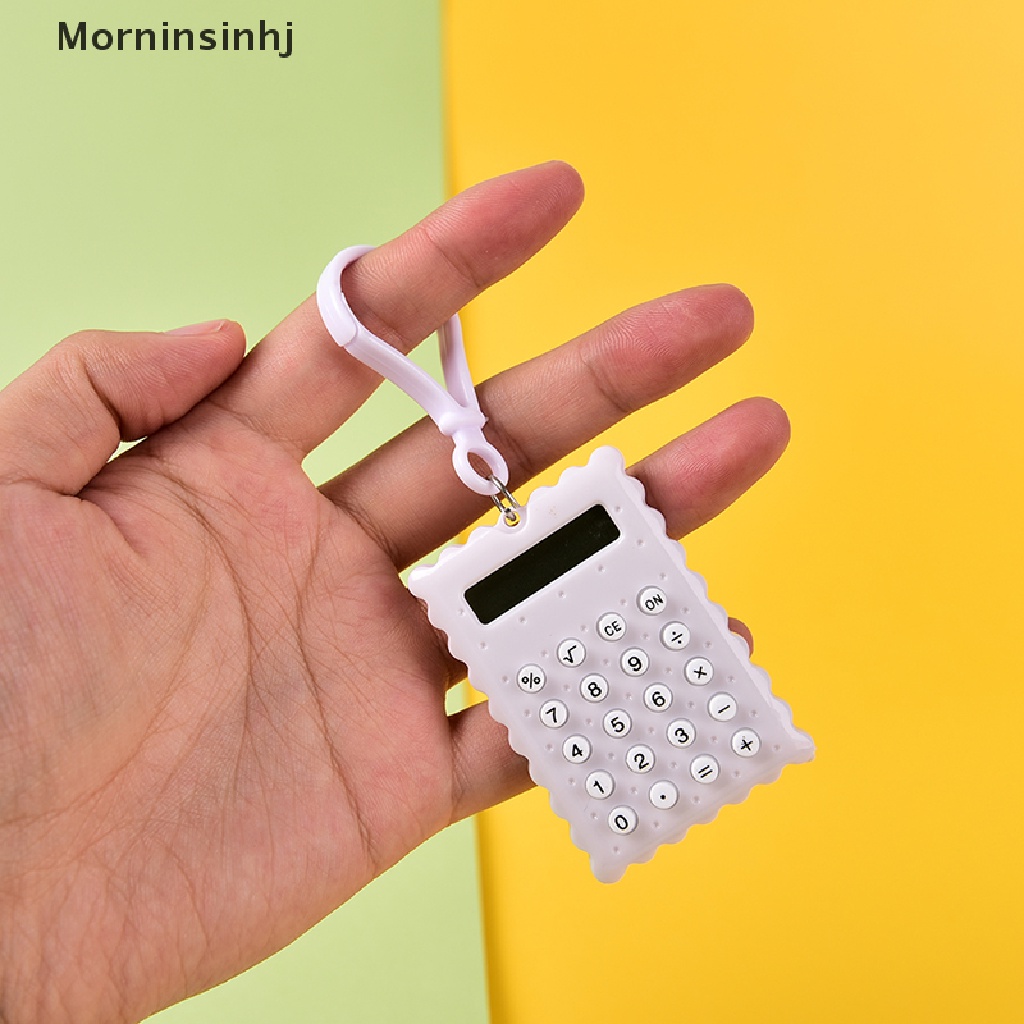 Mornin Casing Plastik 8digis Elektronik Mini Kalkulator Gantungan Kunci Warna Random Pop id