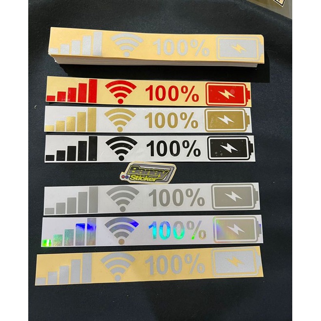 STICKER SINYAL HP WIFI BATERAI STICKER MOTOR STICKER MOBIL CUTTING