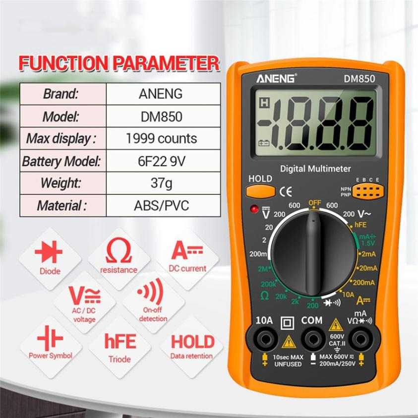 Multitester ANENG Digital Multimeter Voltage Tester - DM850