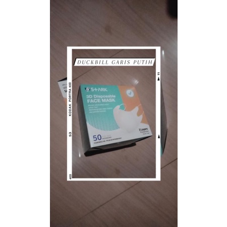 Masker Duckbill Duck Bill Putih 3ply isi 50pcs Stark