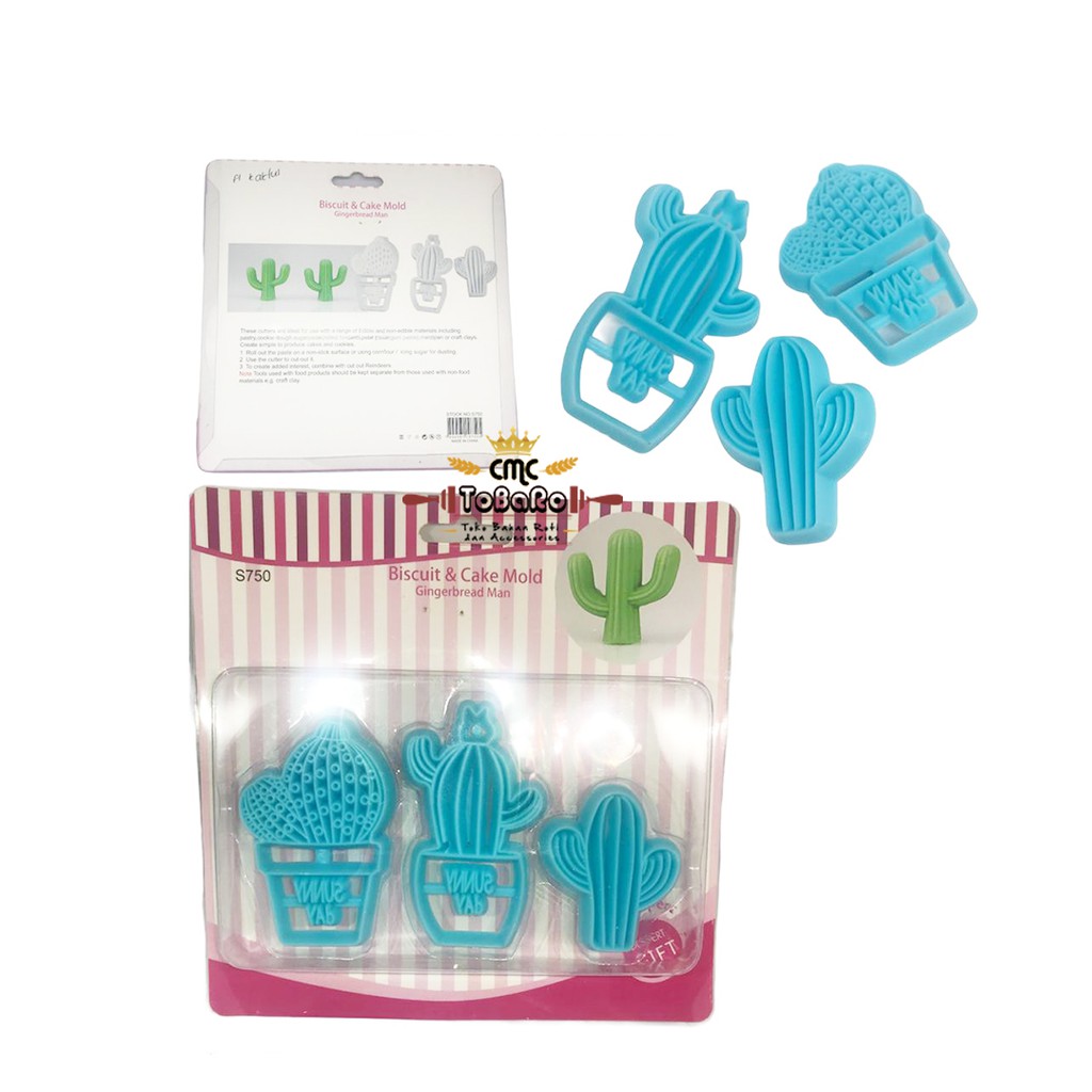 Cetakan Cookies Bentuk Kaktus || Cetakan Kaktus || Cetakan Cookies