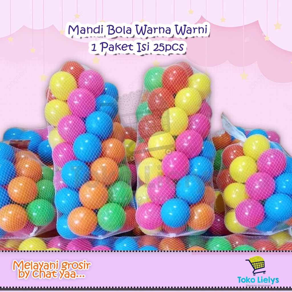 Mainan Anak Mandi Bola Warna Warni Isi 25 pcs