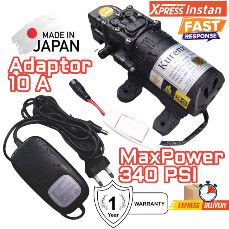 🈲🇯🇵 Paket Mesin 340 PSI + Adaptor 10A  Motor pump DC Mist Hidroponik