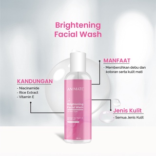 Animate Instant Whitening Series 5in1/Facial Wash/Serum/Cream Pagi/Toner/Cream Malam