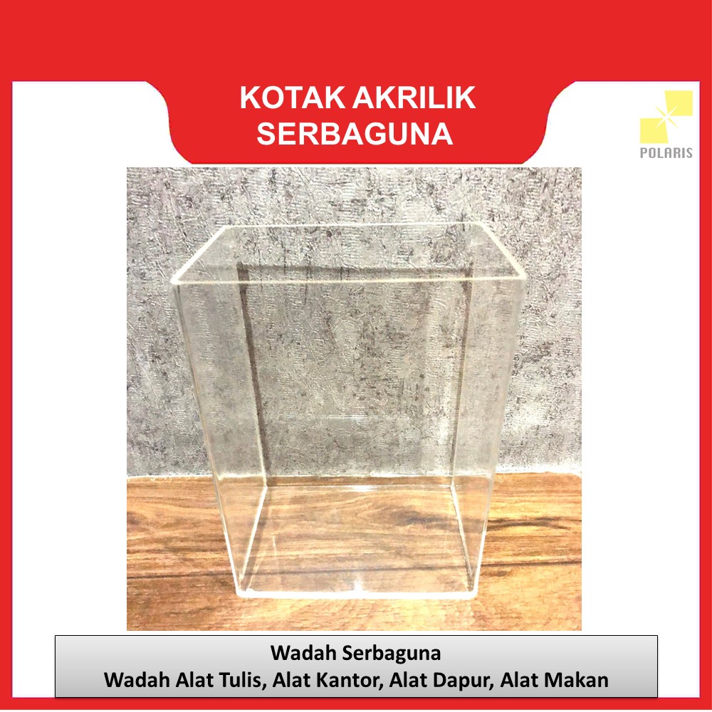 KOTAK AKRILIK-BOX AKRILIK-BOX ACRYLIC-BOX SERBAGUNA-KOTAK ALAT TULIS-WADAH ALAT KANTOR-WADAH ALAT DAPUR-WADAH ALAT MAKAN 151020