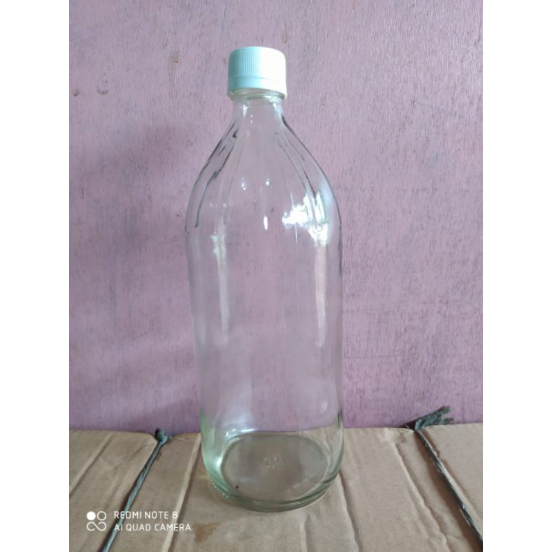 botol kaca 1 liter jamu susu bensin minyak oli solar kopi 1000ml