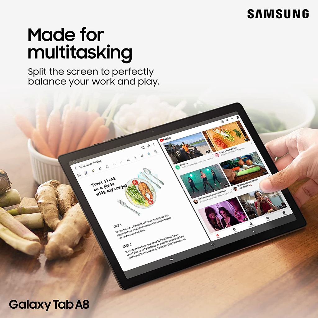 Samsung Galaxy Tab A8 2022 Garansi Resmi SEIN 10.5 inch X205 LTE 4/128 GB X200 WiFi Only 3/32 RAM 3GB 4GB ROM 32GB 128GB Bonus Free Stylus Keyboard Cover Case Tablet Android 13 Cellular 4G Kartu sim USB Type-C Fast charging Original