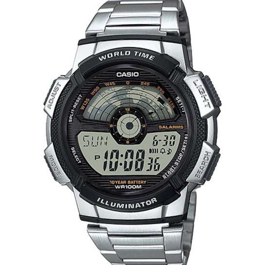 Casio Original AE-1100WD-1A / AE1100WD-1A Jam Tangan Pria - Digital - Stainless - Silver