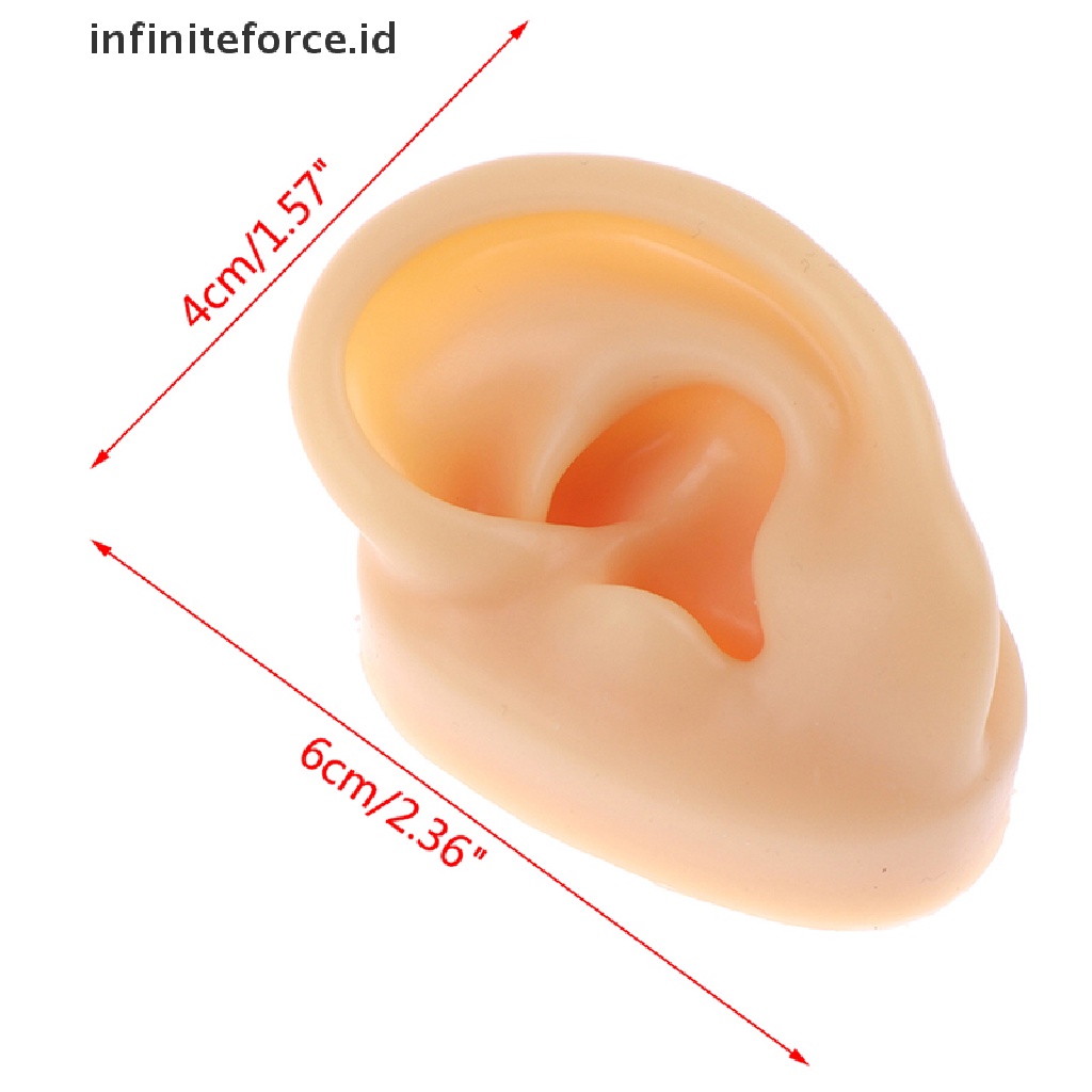 1pc Alat Tindik Telinga Bahan Silikon Untuk Latihan