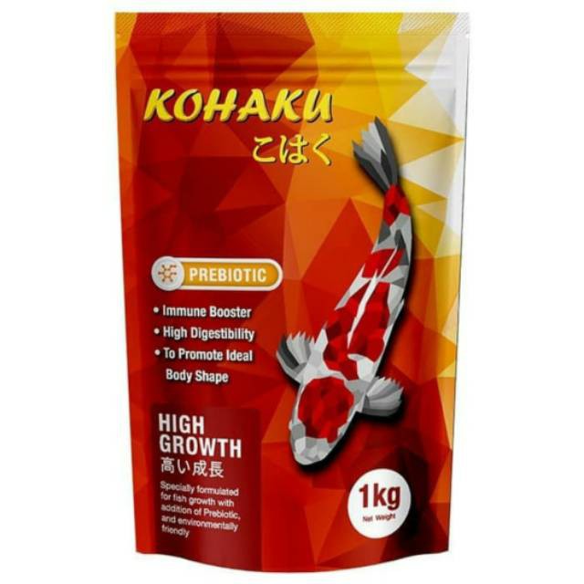 Pakan Koi Kohaku Hi Growth 1 KG size L Large