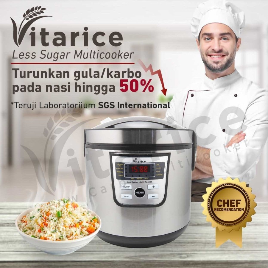 VITARICE Smart keuken gen 1 Rice Cooker sehat low carbo / alat memasak nasi rendah gula