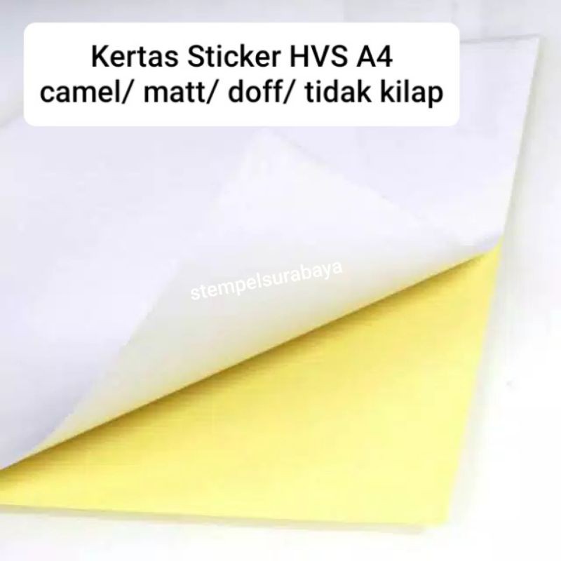 

Kertas Sticker HVS A4 camel/ matt/ doff/ tidak kilap