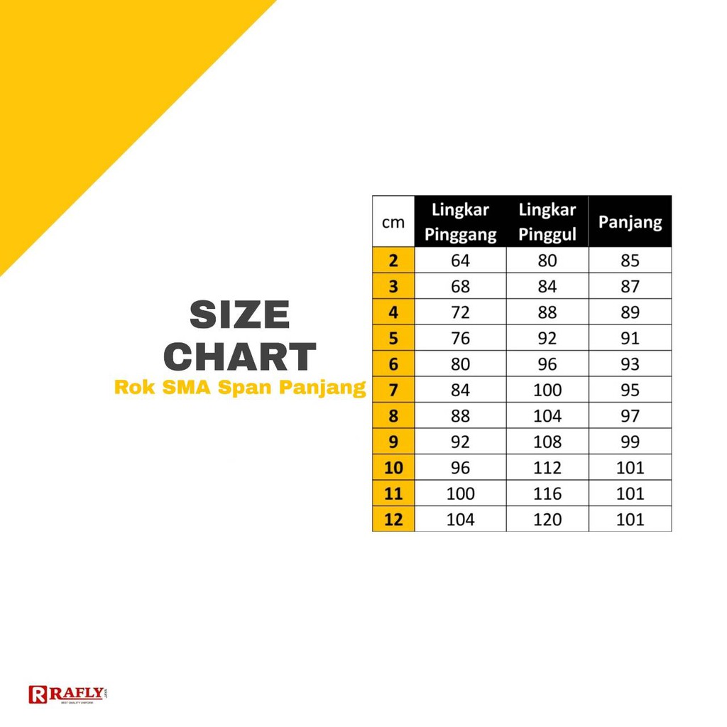 Rok SMA Abu Span Rempel Depan Panjang - Seragam Sekolah SMA / Rafly Jaya