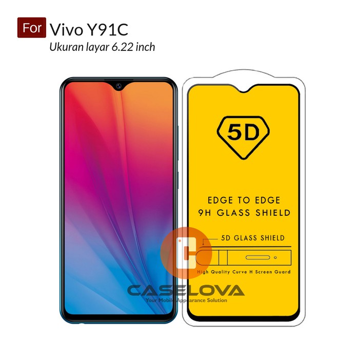 VIVO Y91C Y1S Y51 2020 TEMPERED GLASS FULL COVER 6D 9D 11D SCREEN GUARD