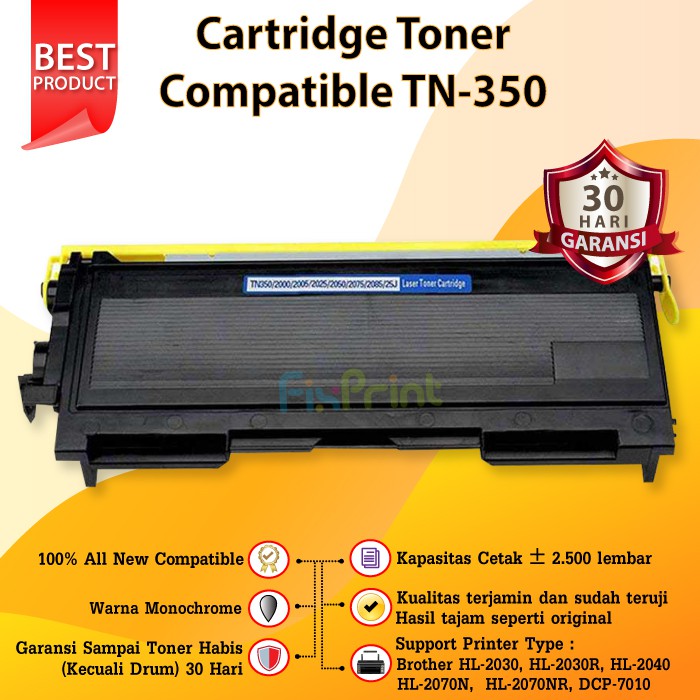 Cartridge Toner Compatible TN-350 TN-2025 TN350 TN2025 Printer Brother HL-2030 HL-2040 HL-2070N