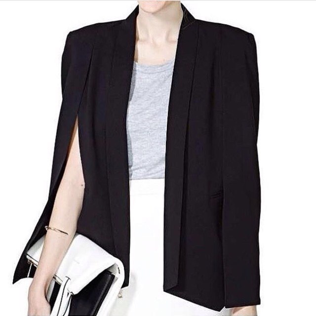 JANE COLLECTION || SALE OBRAL BLAZER KERJA DIAN SASTRO KANTOR FORMAL KULIAH - Cape Blazer Hitam XL