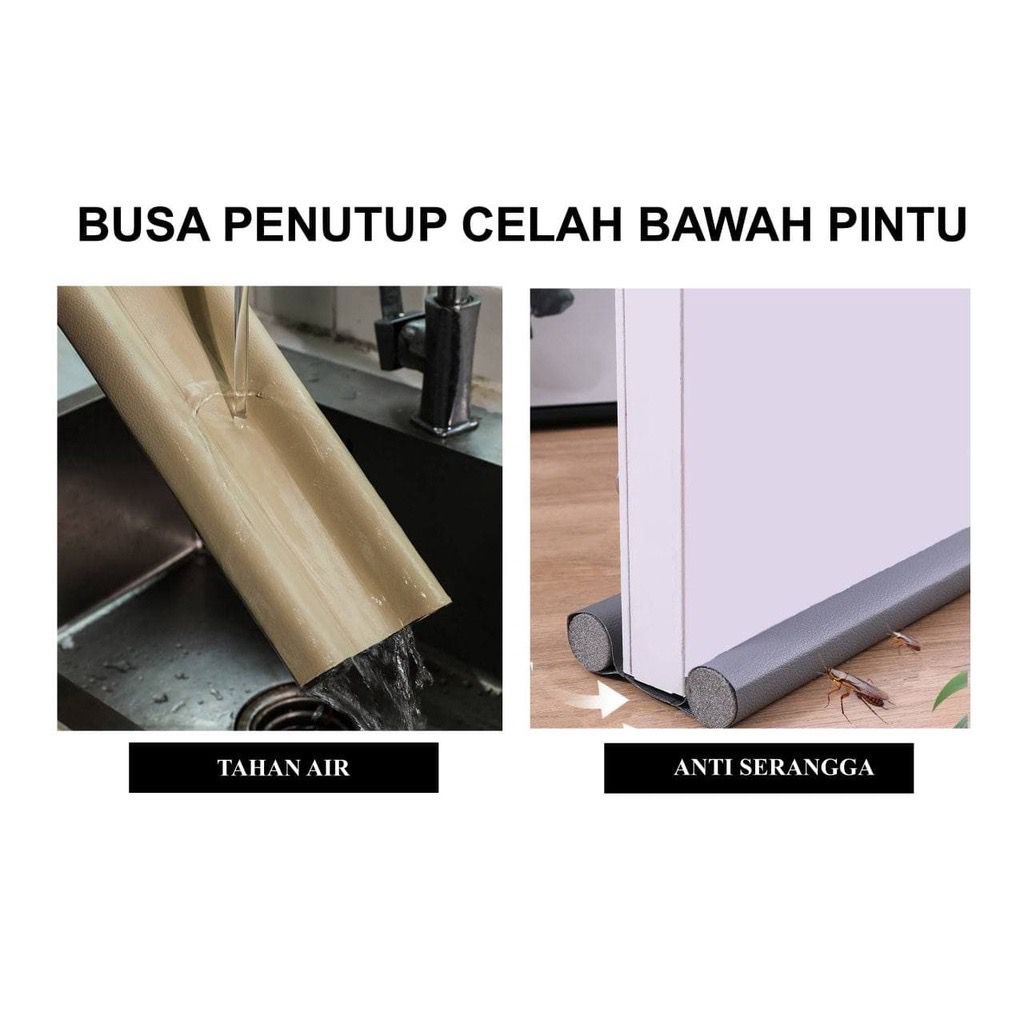 Busa penutup celah lubang bawah pintu (93cm) / pelindung celah pintu / penyekat pintu (Panjang 93cm)