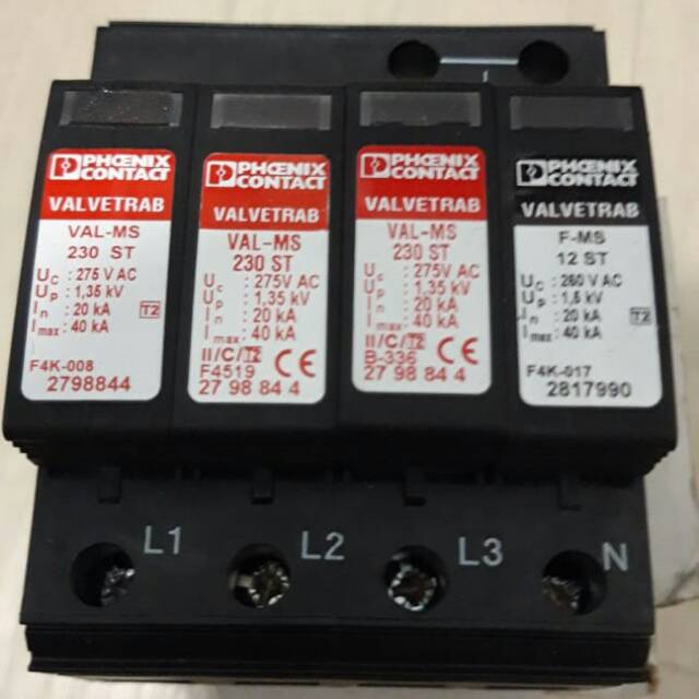 Surge arester phoenix 3 pole + npe