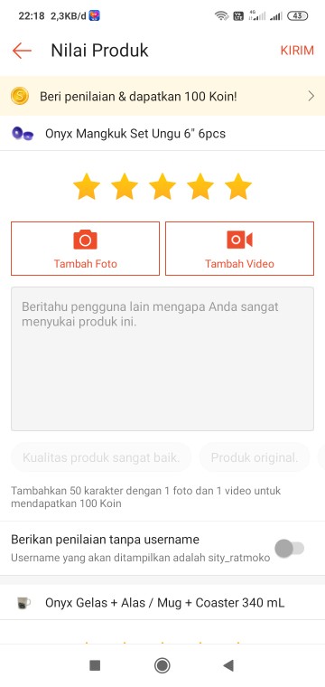 Onyx Oriental Mangkuk Dengan Tutup / Bowl With Cover 4