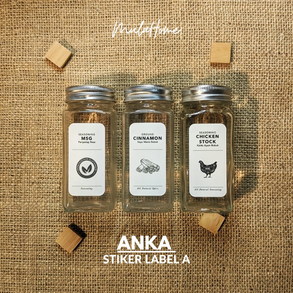 ANKA 24 Pcs Stiker Label Bumbu Dapur Shopee Indonesia