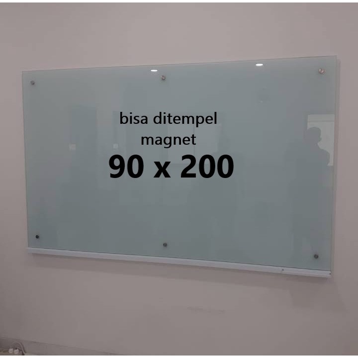 

90 x 200 cm glass board besar papan tulis