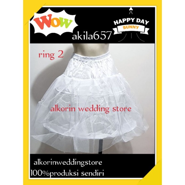 PETIKUT PERTICOAT GAUN ANAK PEREMPUAN RING 2 PLUS JALA