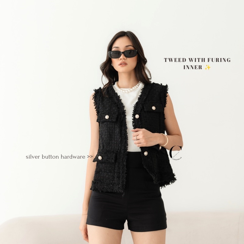 DOROTHY VEST - LUARAN TWEED PREMIUM WANITA