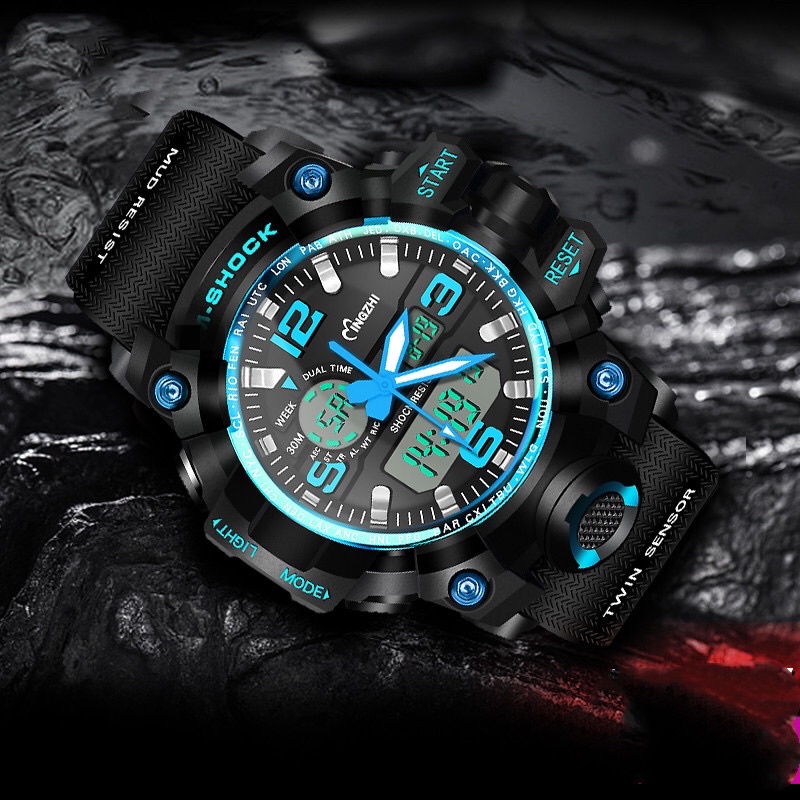 WATER RESIST G-Shock GWG 1000 Gshock Digital Double Time Rubber Jam Tangan Pria