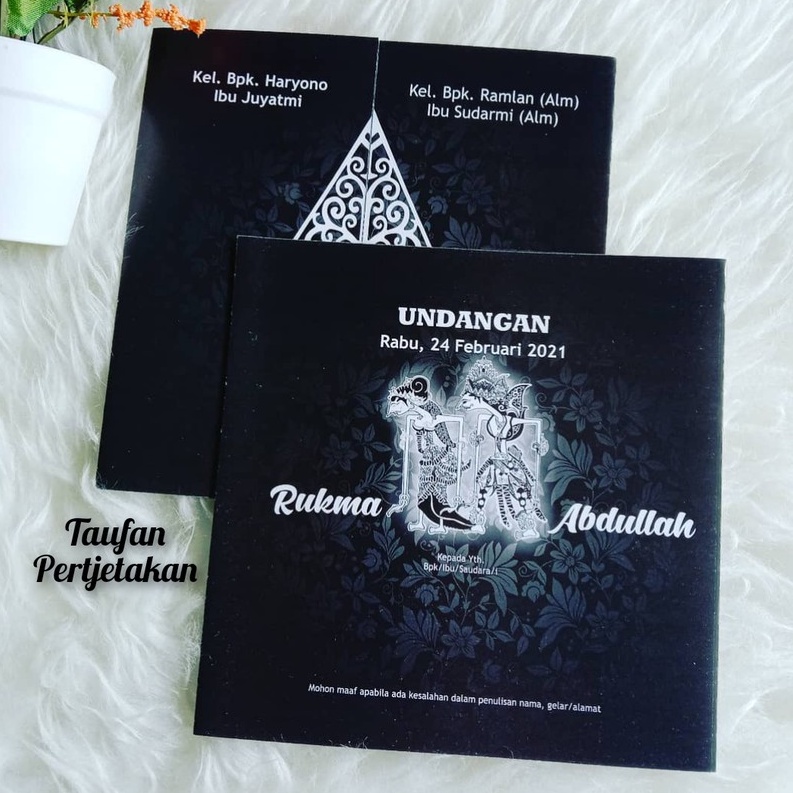 PREMIUM Undangan pernikahan khitanan nikah glossy adat jawa design custom