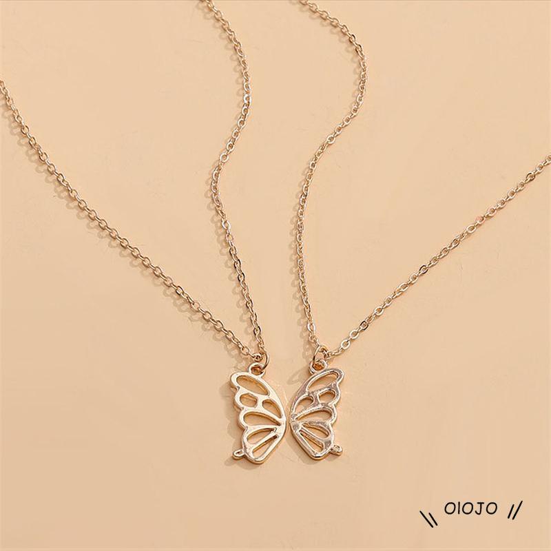 2pcs Kalung Persahabatan Model Butterfly Untuk Wanita - ol2