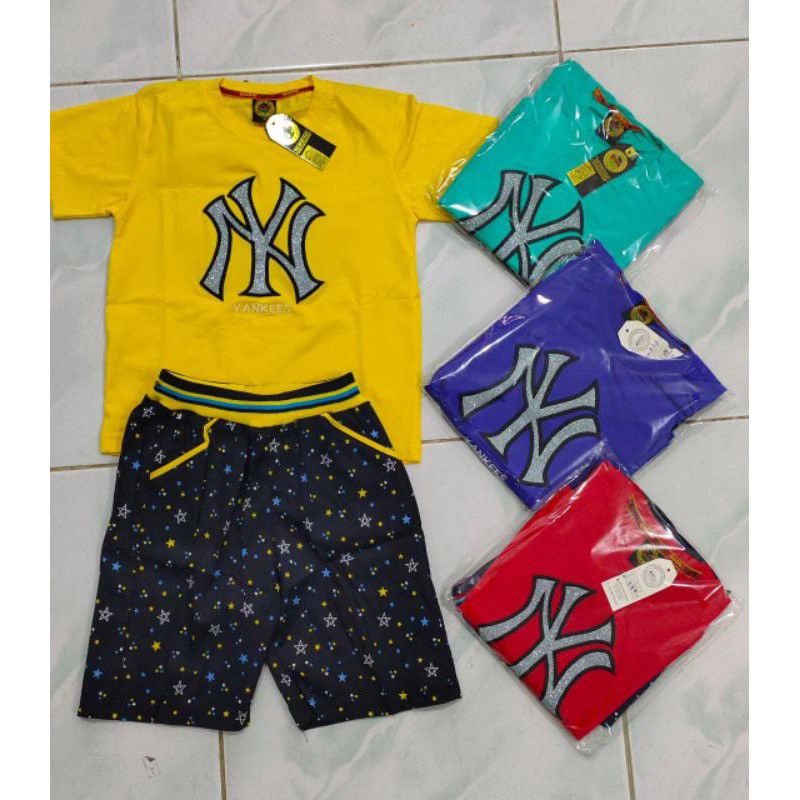 CELANA PENDEK anak laki laki gugo 1-16 tahun premium / setelan anak cowok gugo kids motif broklyn