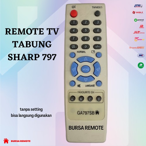 Remot / REMOTE TV TABUNG SHARP 797 /  ECERAN Dan GROSIR