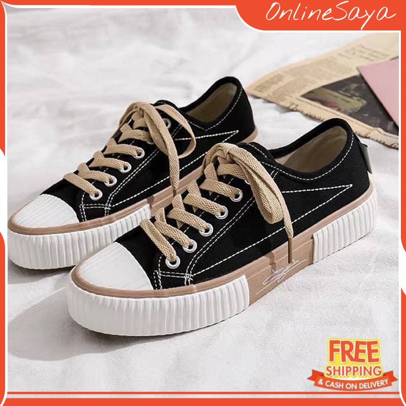 Sepatu ELISA kanvas wanita Sneakers wanita import - Sepatu fashion DF-494 A19 F05 SP2059