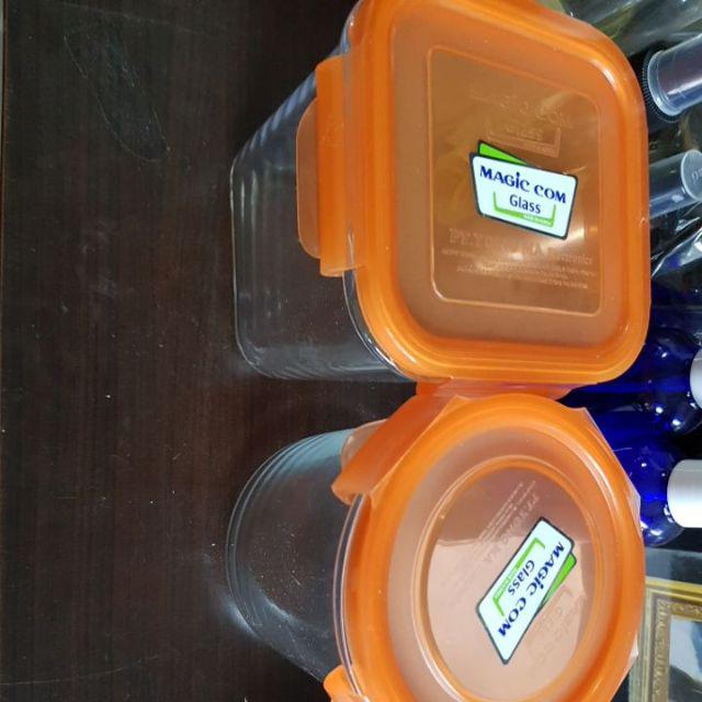Yong Ma - Magic Com Glass - Tempat/kotak Makanan Kaca 720 & 920 Ml - Ymg753ci & Ymg753gi