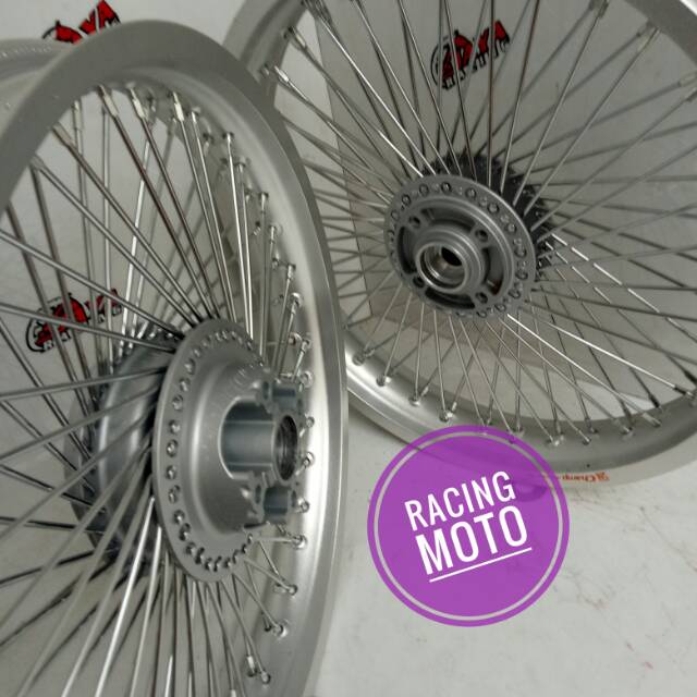 VELG SONIC150-SUPRA125 SEPAKET RING 17 LEBAR 250-215 PLUS STEL VELG JARI JARI SERIBU WARNA BISA REQ