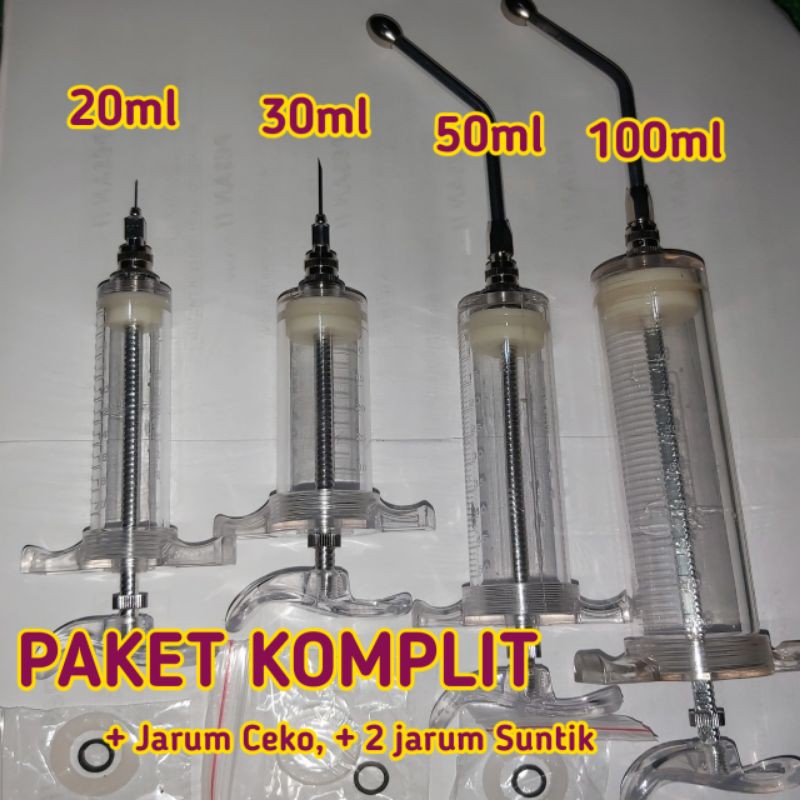 PAKET KOMPLIT..!! Alat CEKOK dan SUNTIK PROPESIONAL untuk Hewan Peliharan