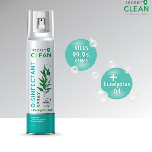 [ GROSIR ] Secret Clean Disinfectant Spray 200 ml - Lavender / Green Tea / Eucalyptus