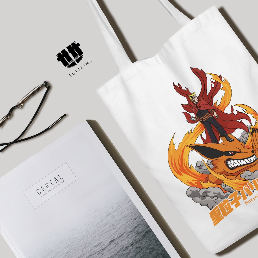 TERBARU Totebag Anime Naruto Baryon Mode Tote Bag Kanvas Premium Lutte.Inc